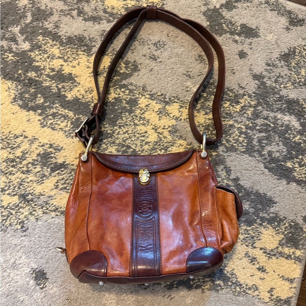 Vintage Marino Orlandi designer leather shoulder bag
